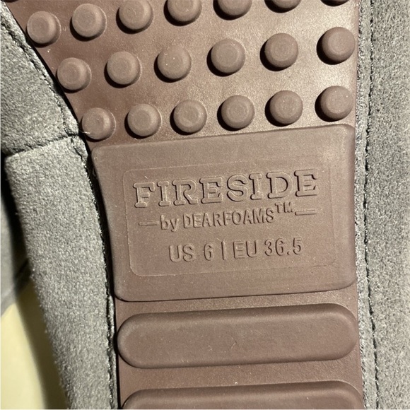 Dreamfoams Fireside Slippers Gray Sherpa Moccasin Women’s 6 New - Picture 7 of 8